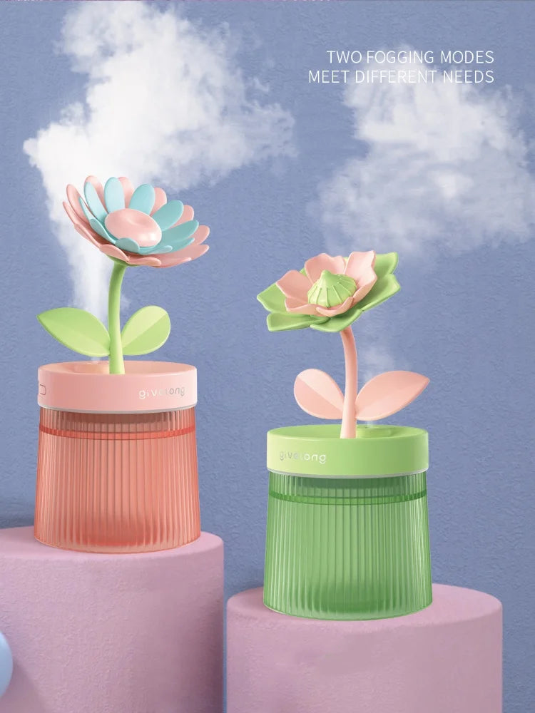 Flower Light Up Humidifier/ Diffuser - USB Ultrasonic