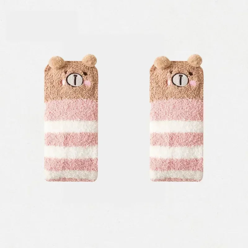 Warm Cute Cozy Bear Thermal Leg Warmer Over Knee Socks(Various Styles)