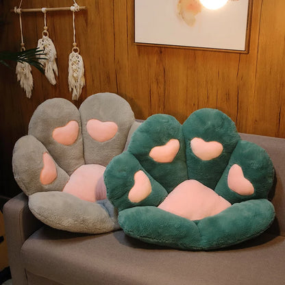 Kawaii Cute Cozy Plush Bear Paw Cushion Home Decor
