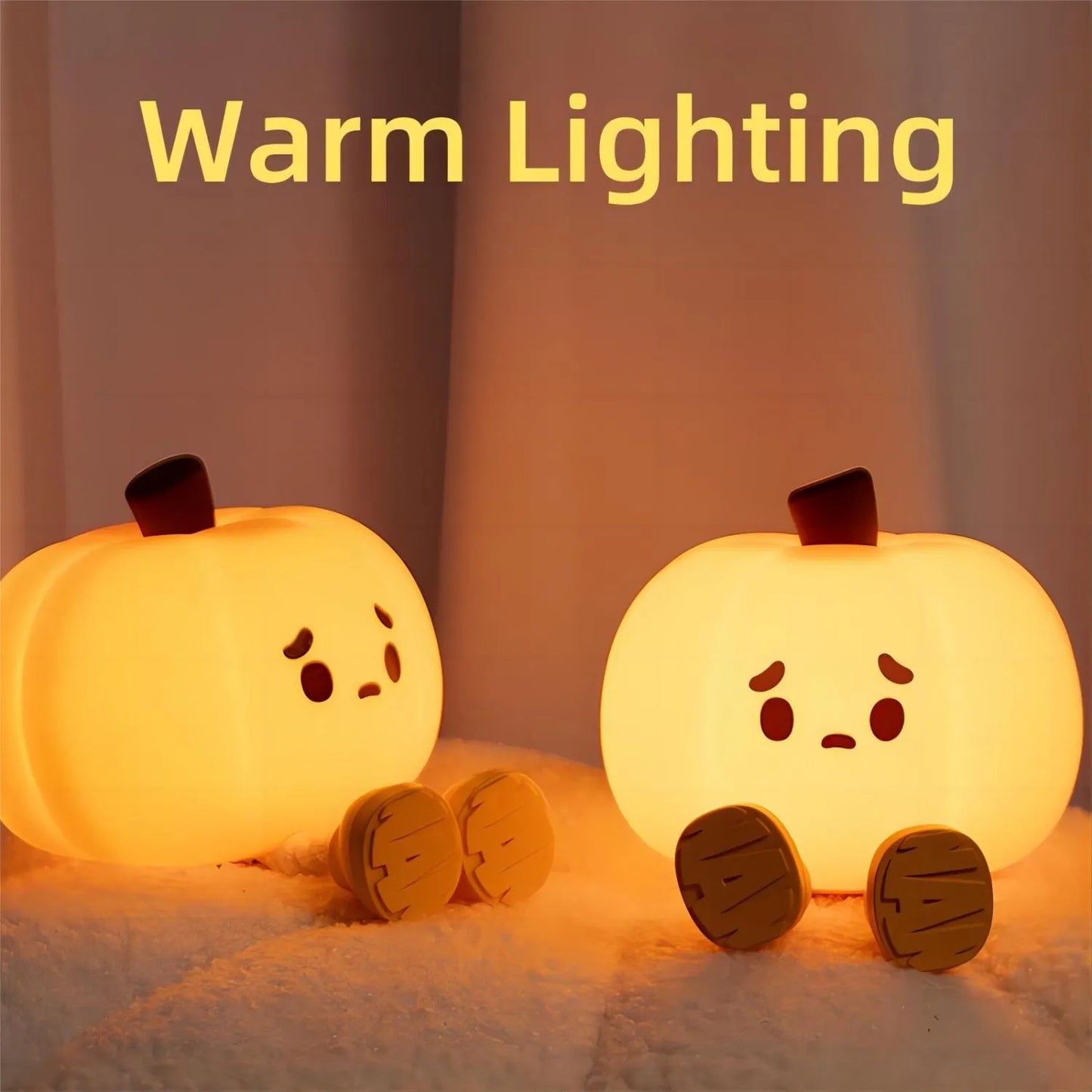 Cute Decor Halloween Pumpkin Night Light (3 Dimming Levels)