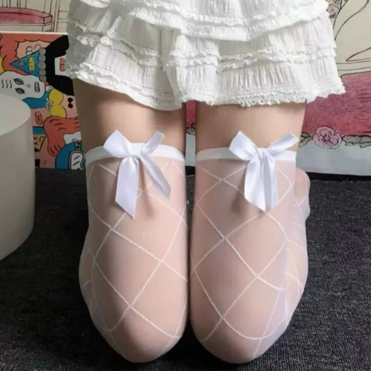 Knee High Bow Socks Stockings