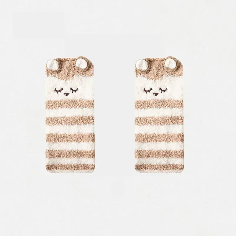 Warm Cute Cozy Bear Thermal Leg Warmer Over Knee Socks(Various Styles)