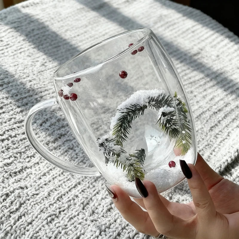 350ML Transparent Chrismas Glass Cup