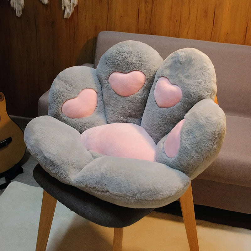 Kawaii Cute Cozy Plush Bear Paw Cushion Home Decor