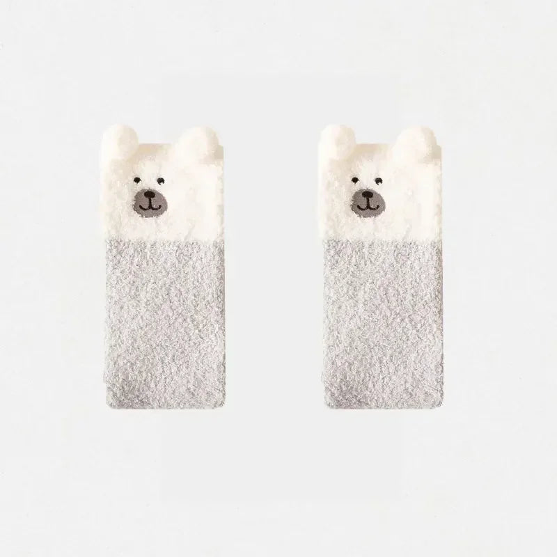 Warm Cute Cozy Bear Thermal Leg Warmer Over Knee Socks(Various Styles)