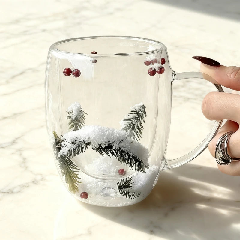 350ML Transparent Chrismas Glass Cup