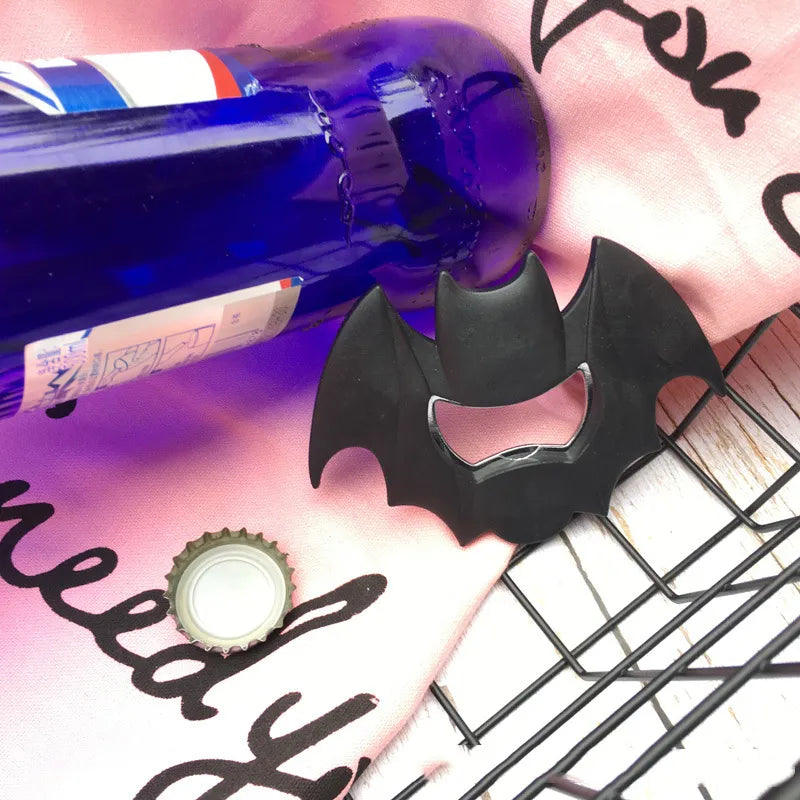 Bat Shape Bottle Opener Fridge Magnet Halloween Goth Homeware Gift
