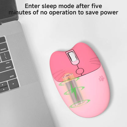 Cute and Colorful Cat Shaped Wireless Bluetooth Mouse with USB Receiver