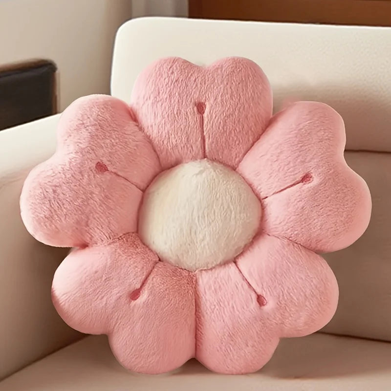 Pink / White Daisy Flower Throw Pillow Small or Large