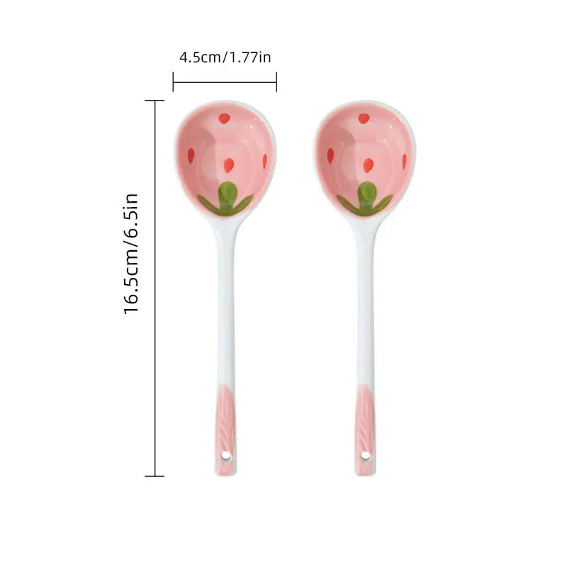 Kawaii Strawberry Ceramic Spoon