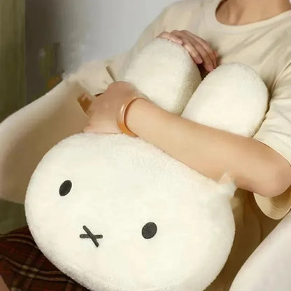 Cute White Rabbit Head Doll  Kawaii Plush Pillow Cozy Cushion 40cm