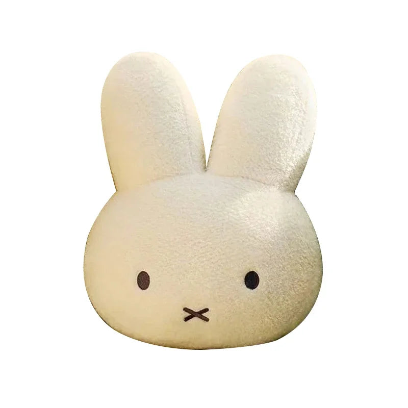 Cute White Rabbit Head Doll  Kawaii Plush Pillow Cozy Cushion 40cm