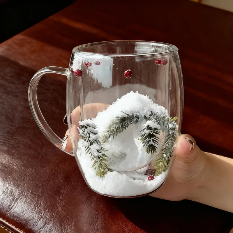 350ML Transparent Chrismas Glass Cup