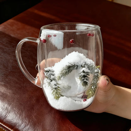 350ML Transparent Chrismas Glass Cup