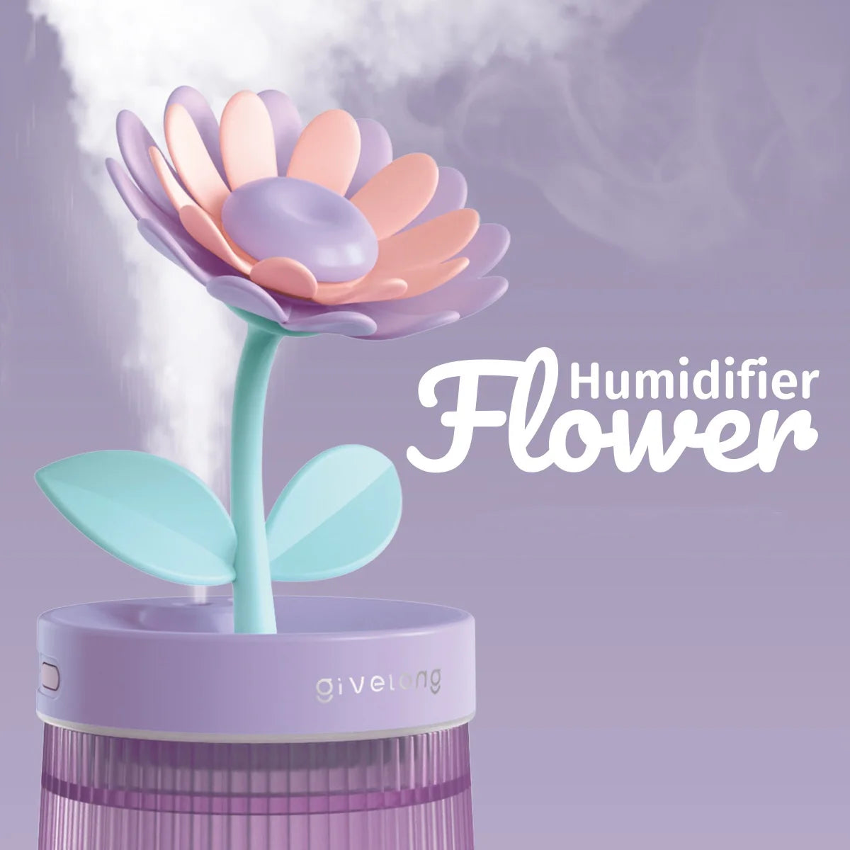 Flower Light Up Humidifier/ Diffuser - USB Ultrasonic