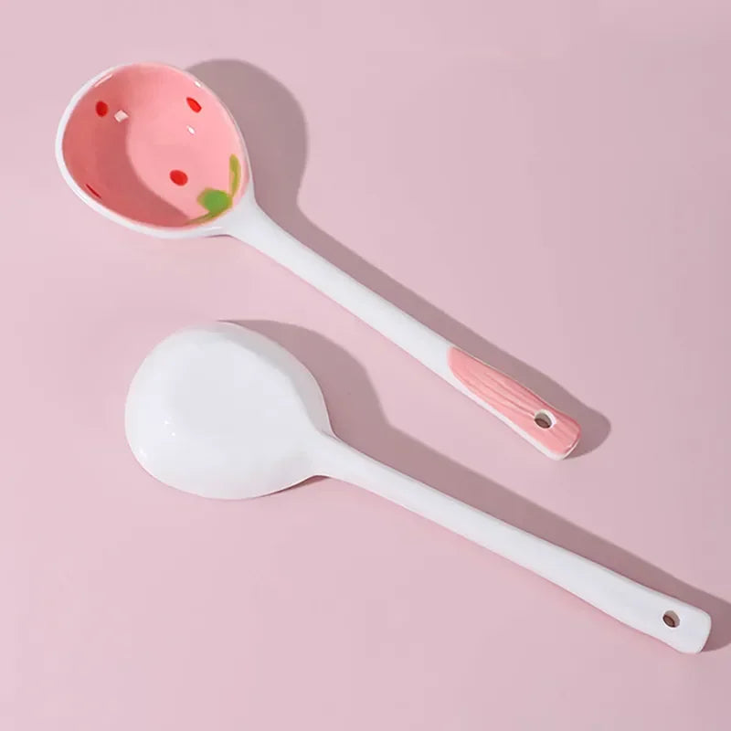 Kawaii Strawberry Ceramic Spoon
