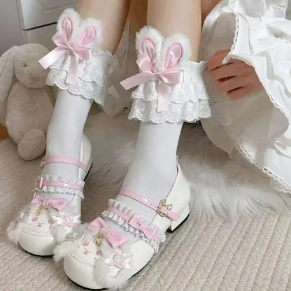Lace Harajuku Lolita Rabbit Ear Socks