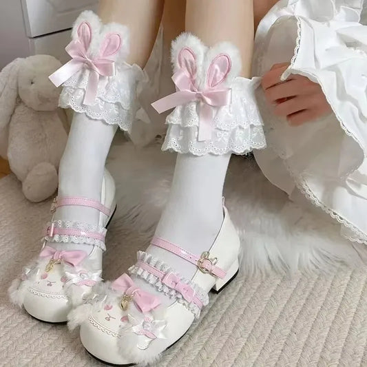 Lace Harajuku Lolita Rabbit Ear Socks