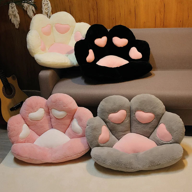 Kawaii Cute Cozy Plush Bear Paw Cushion Home Decor