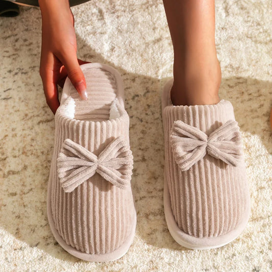 Cosy Bow Soft Slippers