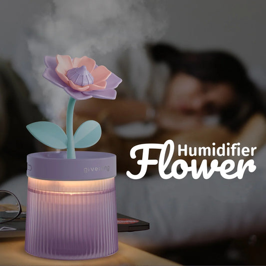 Flower Light Up Humidifier/ Diffuser - USB Ultrasonic