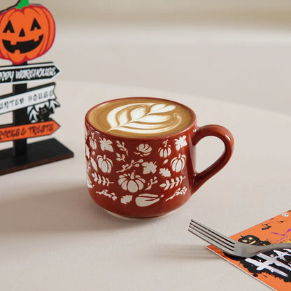Cozy Cute Halloween Autumn Leaves Fall Pumpkin Coffee Mug
