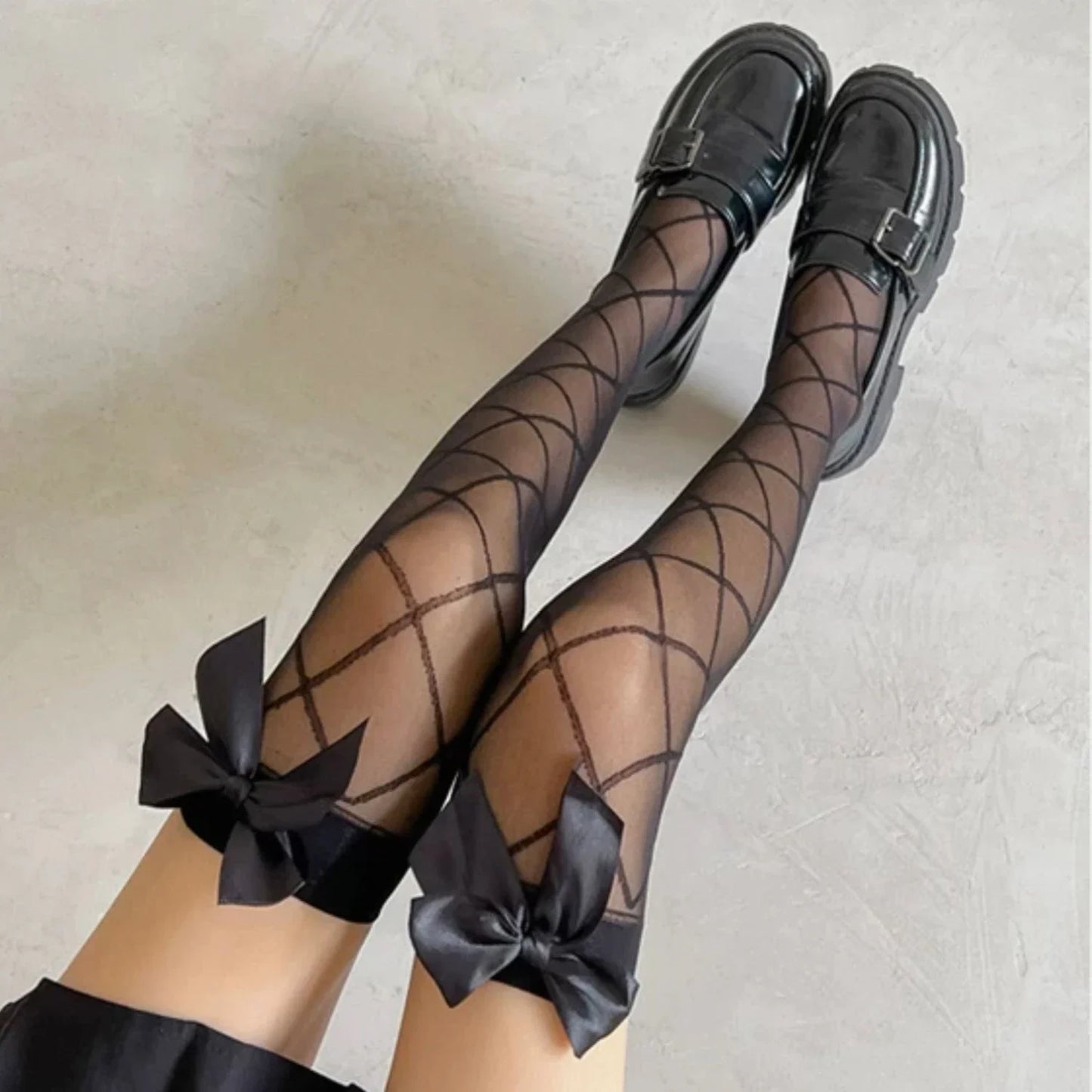 Knee High Bow Socks Stockings