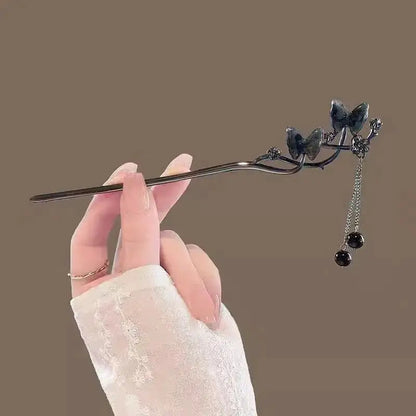 Butterfly Flower Tassel Hairsticks