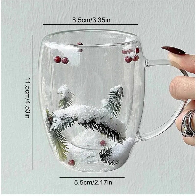 350ML Transparent Chrismas Glass Cup