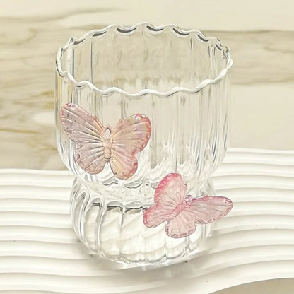 Cute & Stylish 3D Butterfly Glass in Pink or Purple