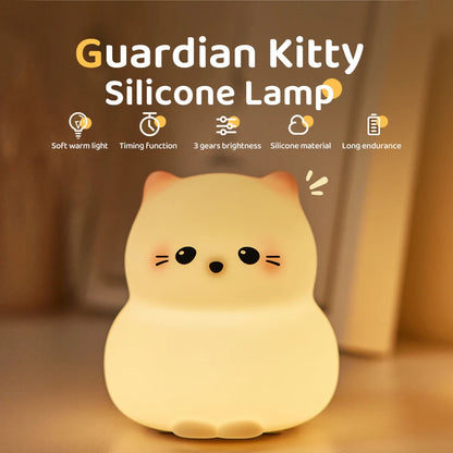 Cat Night Light USB Rechargeable Room Decor