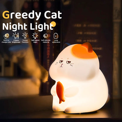 Cat Night Light USB Rechargeable Room Decor