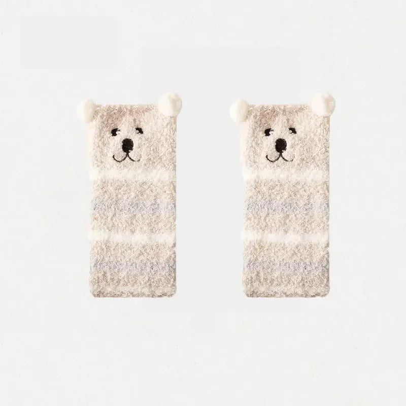 Warm Cute Cozy Bear Thermal Leg Warmer Over Knee Socks(Various Styles)