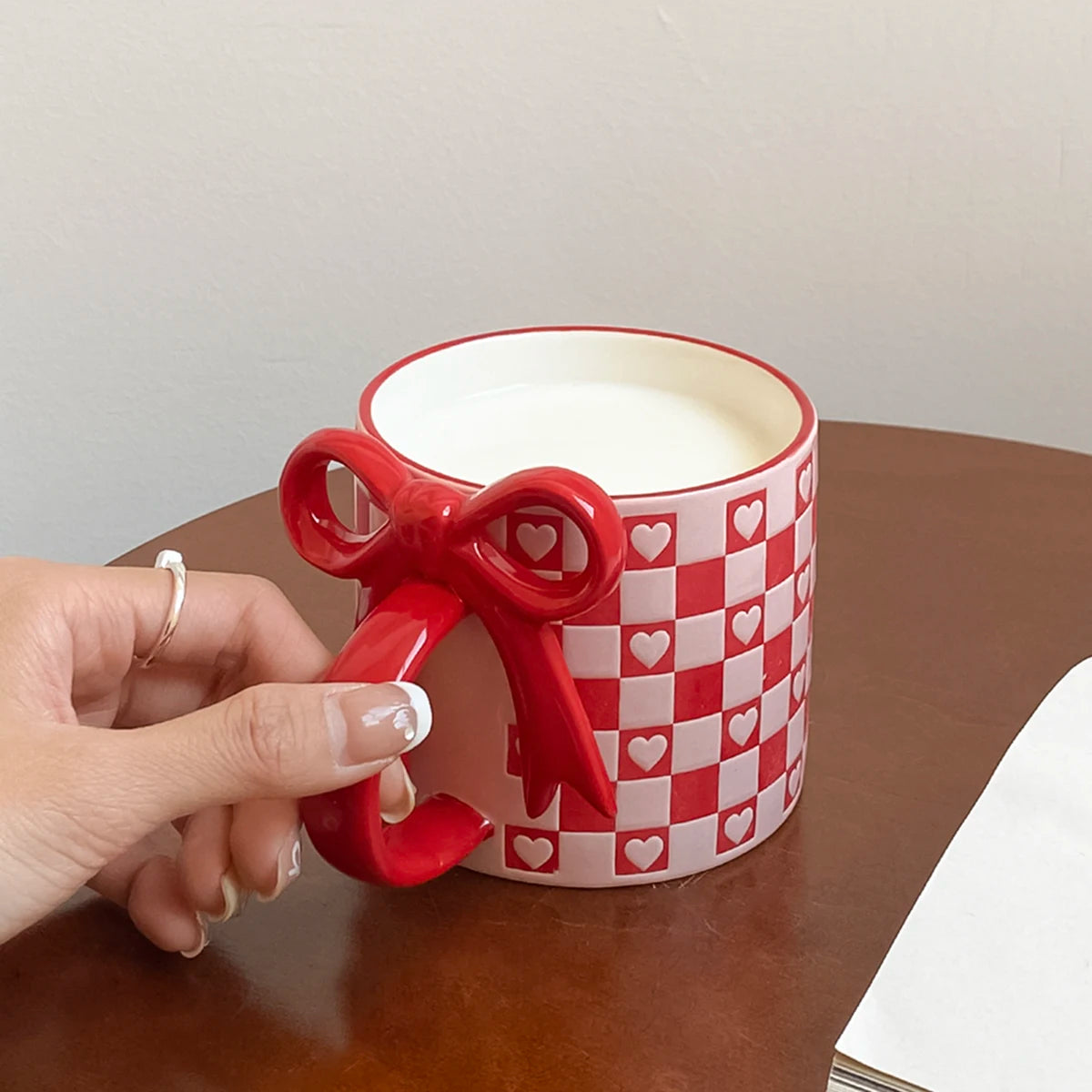 Bow Heart Ceramic Coffee & Tea Mug