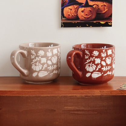 Cozy Cute Halloween Autumn Leaves Fall Pumpkin Coffee Mug
