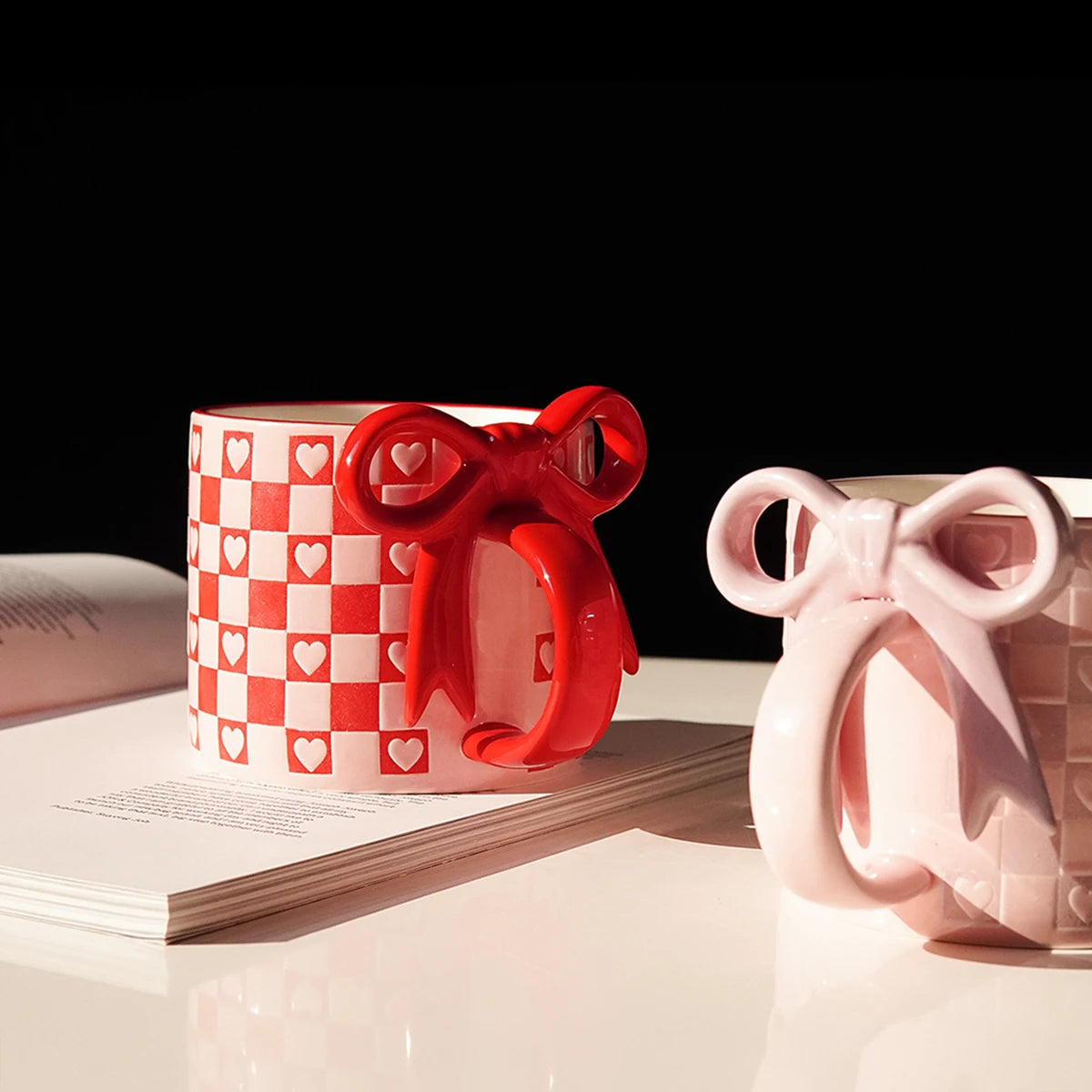 Bow Heart Ceramic Coffee & Tea Mug