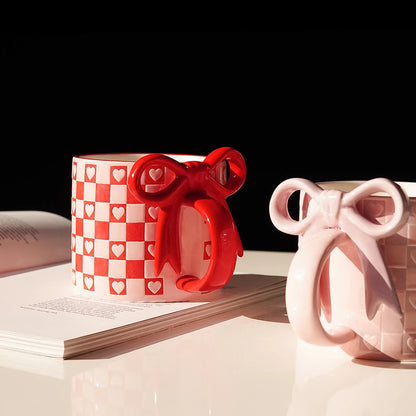 Bow Heart Ceramic Coffee & Tea Mug