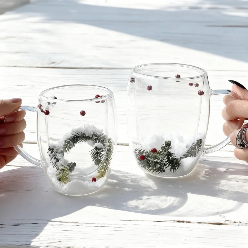 350ML Transparent Chrismas Glass Cup