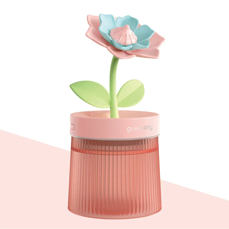 Flower Light Up Humidifier/ Diffuser - USB Ultrasonic