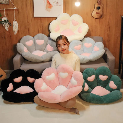 Kawaii Cute Cozy Plush Bear Paw Cushion Home Decor