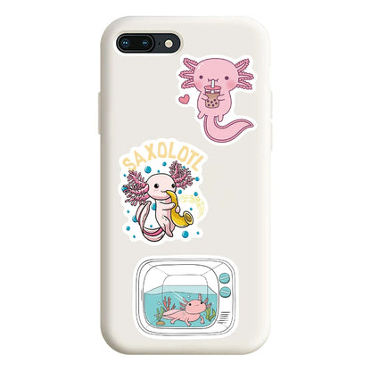 100Pcs Pink Axolotl Graffiti Stickers