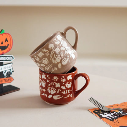 Cozy Cute Halloween Autumn Leaves Fall Pumpkin Coffee Mug