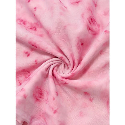 Pink Bow Floral Long Sleeved Top