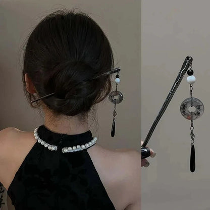 Butterfly Flower Tassel Hairsticks