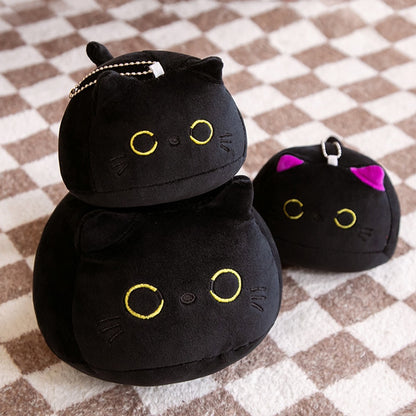 Black Kawaii Kitty Cat Plushie (3 Sizes)